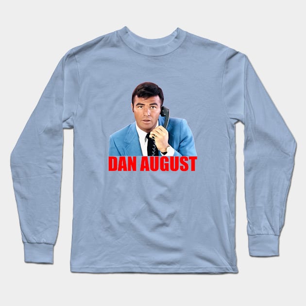 Dan August - Burt Reynolds - 70s Cop Show Long Sleeve T-Shirt by wildzerouk